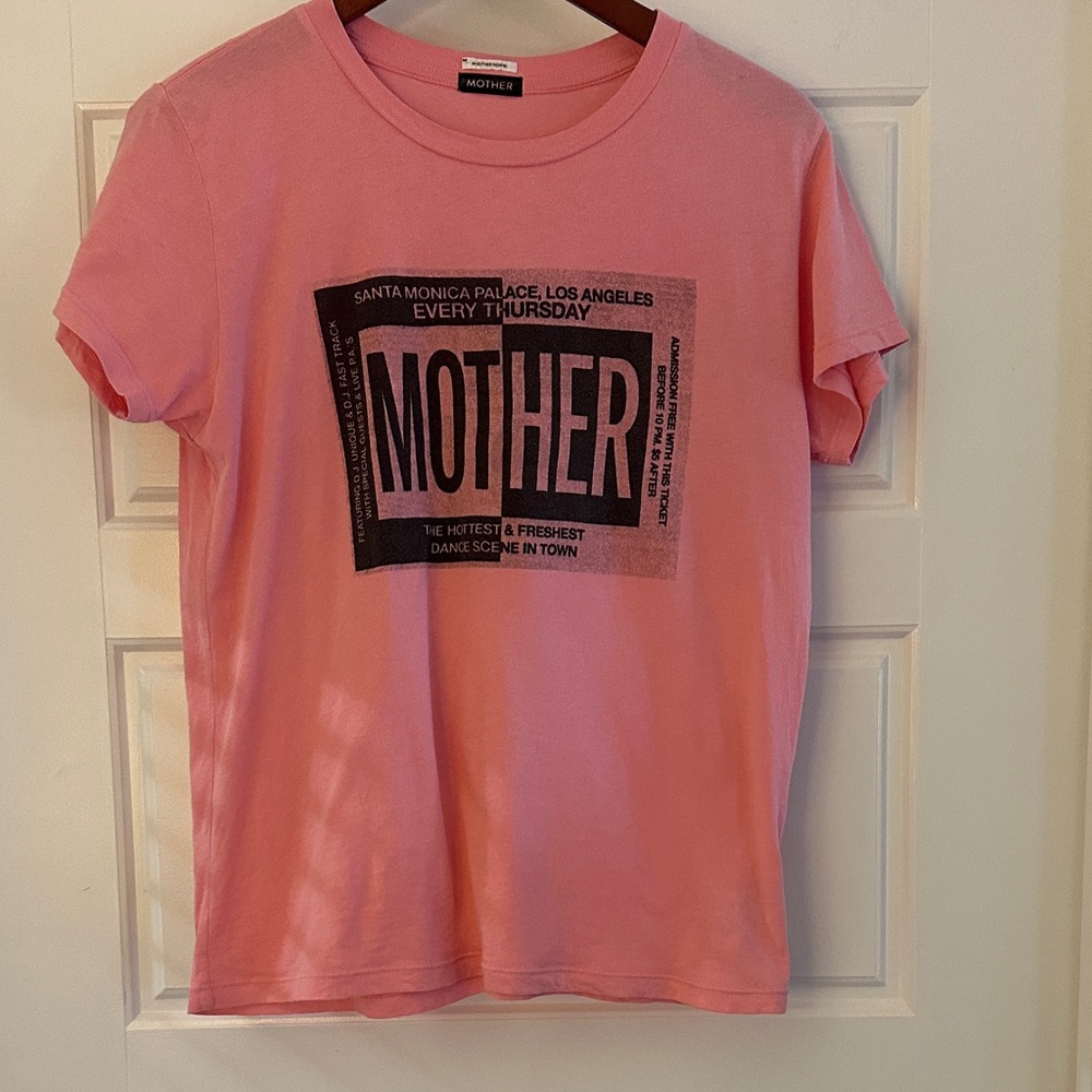 MOTHER Pink Graphic T-Shirt